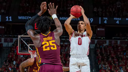 Trice rises for a shot during a game against Minnesota
