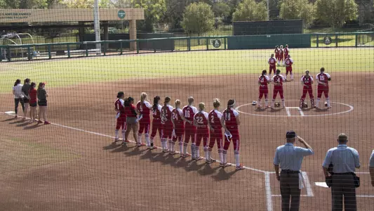Softball team on field
