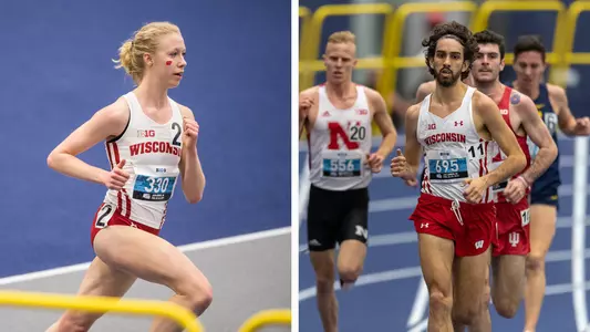 Alicia Monson and Morgan McDonald at 2019 Big Ten Indoor Championships
