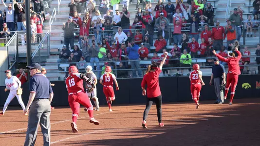 Yvette Healy and team celebrate walkoff win