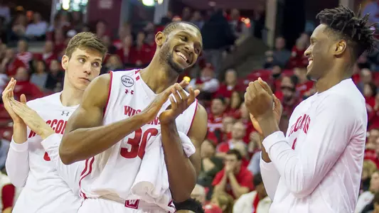 Ethan Happ, Vitto Brown, Nigel Hayes men's basketball vs. Ohio State January 12, 2017