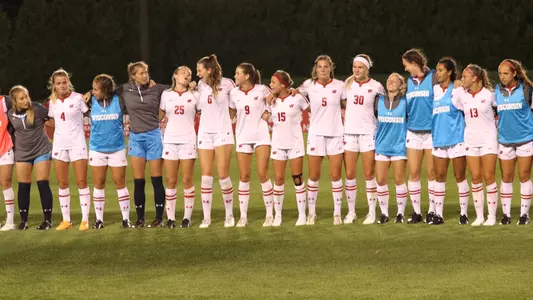 Women's soccer singing Varsity