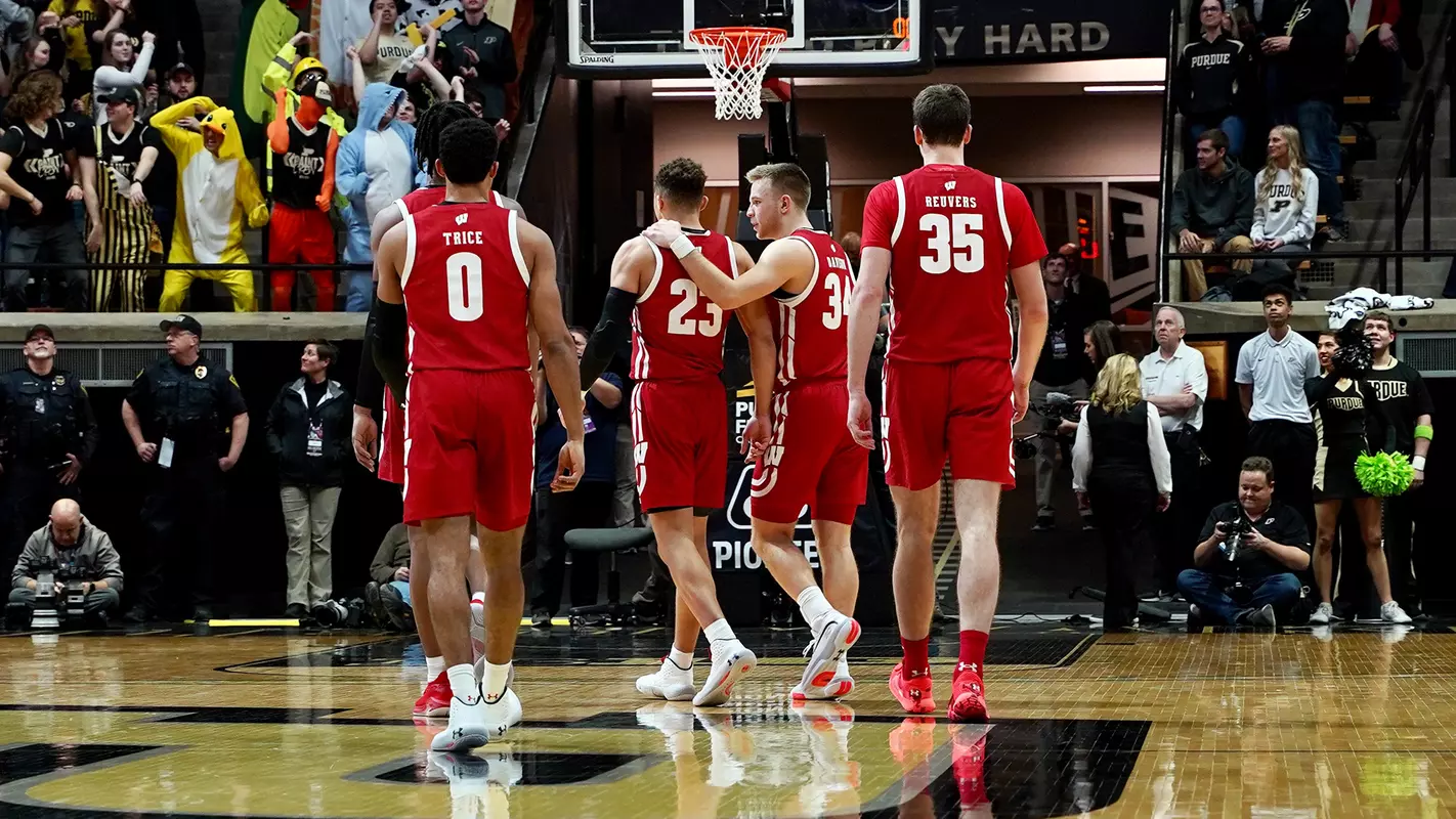 Badgers during a game at Purdue