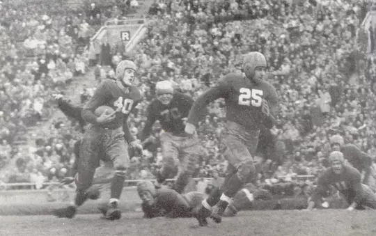 1942 Football All-American Action Photo