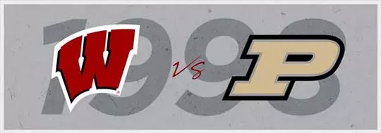 Dream season image Wisconsin vs. Purdue logos