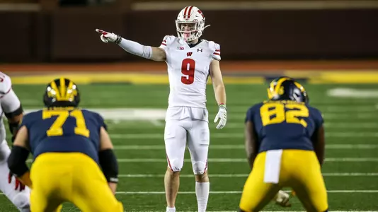 Scott Nelson (9) football vs. Michigan at Ann Arbor, Mich. on Saturday, Nov. 14, 2020