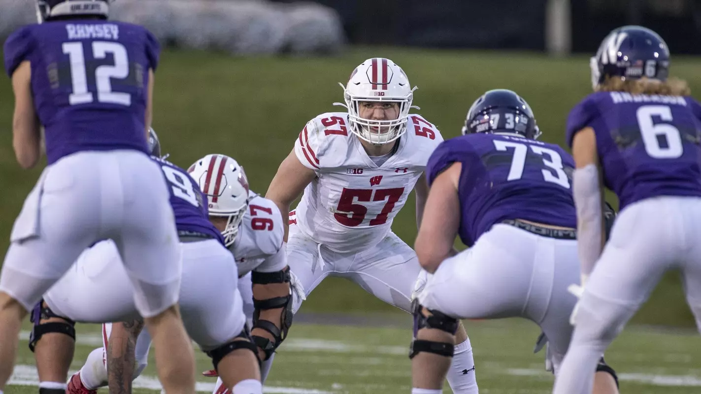 Jack Sanborn Wisconsin football at Northwestern, Saturday, Nov. 21, 2020 in Evanston, Illinois