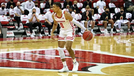 D'Mitrik Trice dribbles the ball up the court during a game vs. EIU