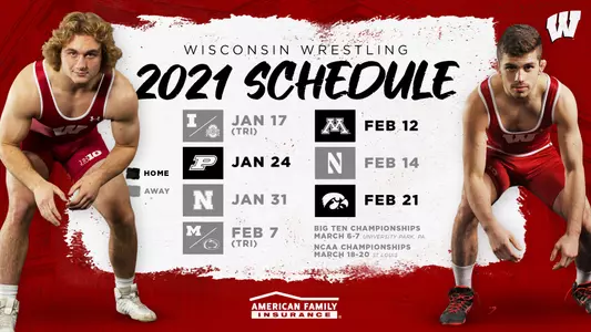 2021 Wisconsin Wrestling schedule announcement - Trent Hillger and Eric Barnett