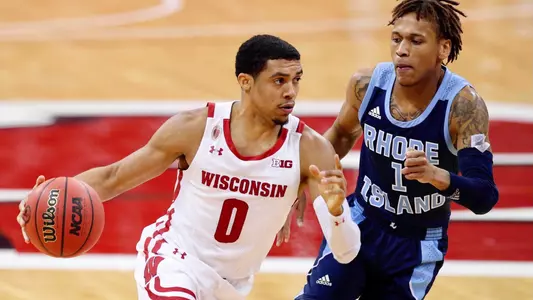 D'Mitrik Trice dribbles vs. Rhode Island