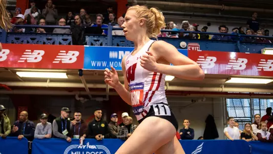 Alicia Monson competes in the 2020 Millrose Games