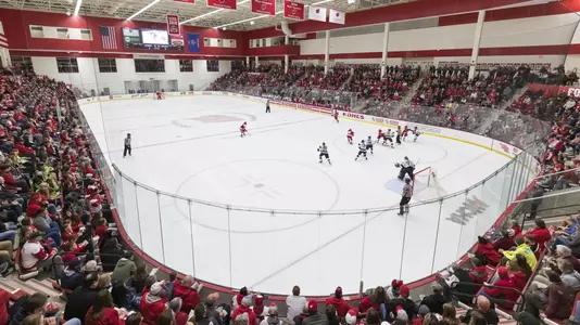 Wisconsin Badgers LaBahn Arena during an NCAA college women’s hockey game against the Penn State Nittany Lions Friday, Oct. 4, 2019, in Madison, Wis. The Badgers won 7-0. (Photo by David Stluka/Wisconsin Athletic Communications)