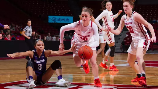 Kendra Van Leeuwen against Northwestern on Senior Day 2020
