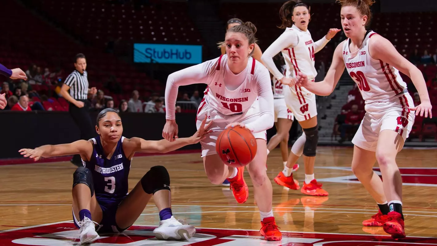 Kendra Van Leeuwen against Northwestern on Senior Day 2020