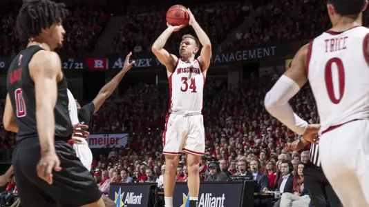 Brad Davison men's basketball vs. Rutgers at Kohl Center on Feb. 23, 2020