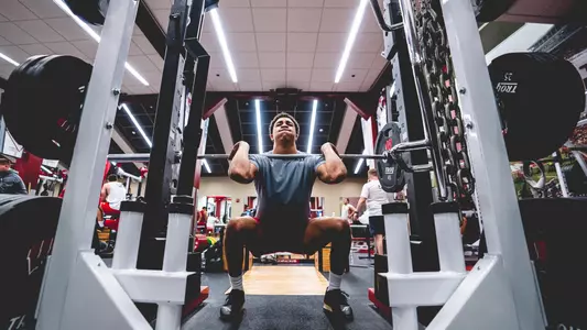 Chimere Dike wisconsin football weightlifting 2020