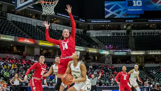 Abby Laszewski against Michigan in 2019 Big Ten Tournament