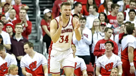 Brad Davison claps during a game vs. Rutgers