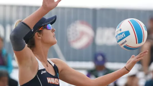 Deahna Kraft serves up the ball for Pepperdine