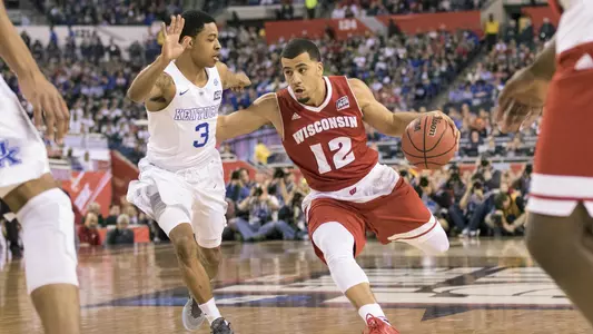 Traevon Jackson playing against Kentucky in 2015 NCAA Final Four