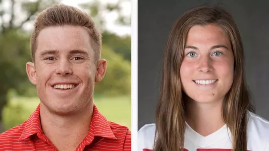 2020 Big Ten Outstanding Sportsmanship Award honorees Nick Robinson (Men's Golf) and Payton Wesley (Women's Soccer)