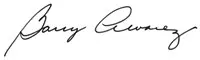 Barry Alvarez signature