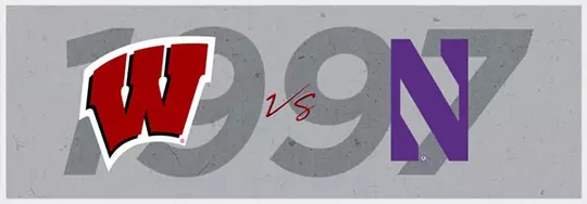 Wisconsin vs. Northwestern football logos 1997 Dream Season