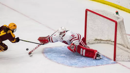 Kennedy Blair saves a shot in the Border Battle