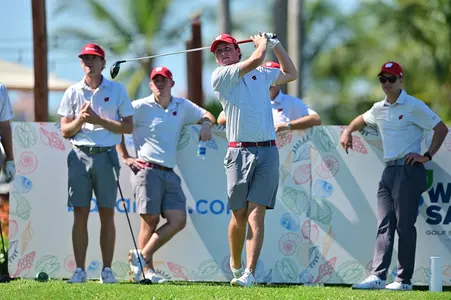 Coalter Smith tees off at the White Sands Intercollegiate