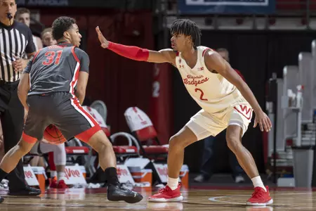 Aleem Ford guards against Ohio State player