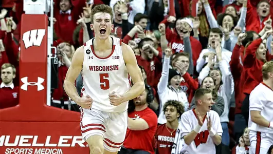 Tyler Wahl yells during a game