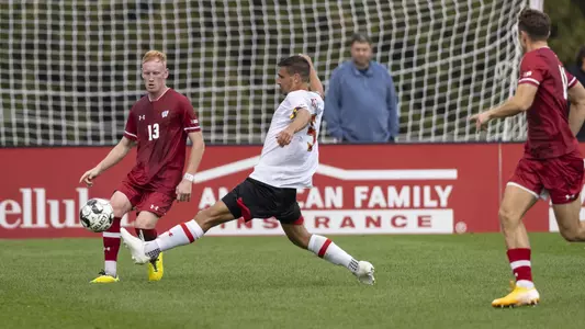 Kyle McCurley in a match against No. 8 Maryland
