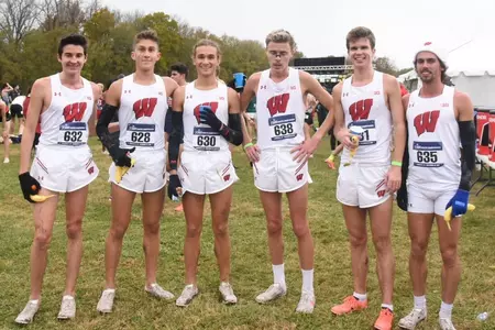 The Badger men's cross country after the NCAA Regional