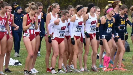 The Badgers on the start line of the regional race.