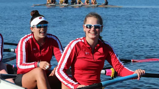 Smiling rowers