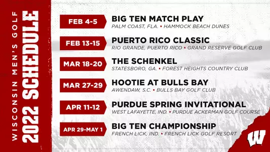 Men's golf spring schedule