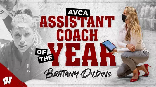 Brittany Dildine National Assistant Coach of the YEar graphic