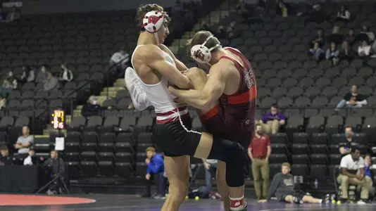 Dean Hamiti wrestles at the 2021 Matmen Open on Wednesday, Dec. 29, 2021 in Hoffman Estates, Ill., at NOW Arena.