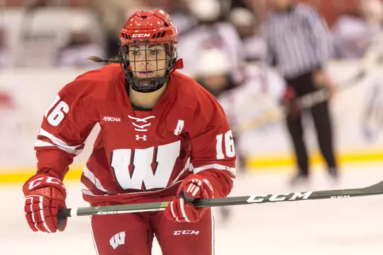 Sarah Nurse - 16 September 23 St. Cloud State University and University of Wisconsin meet in WCHA game at the Herb Brooks National Hockey Center in S. Cloud ,Minnesota
