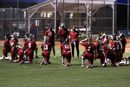 Softball huddle