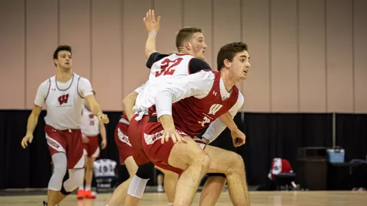Nate Reuvers and Joe Hedstrom in the post