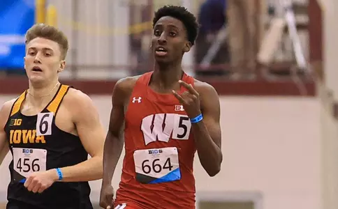 Abdullahi Hassan competes at the Big Ten Indoor Championships