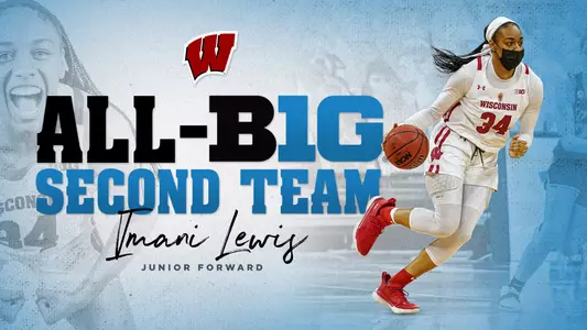 Imani Lewis All-Big Ten graphic
