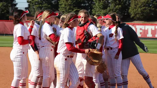 Badgers celebrate win against Nebraska