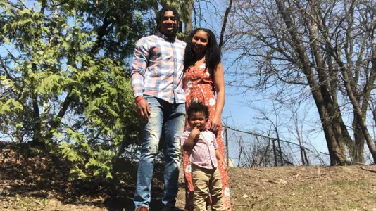 Travian Blaylock, wife Tatiana and their son Tristan