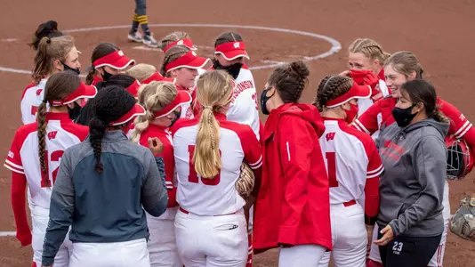 Badgers celebrate win against Iowa