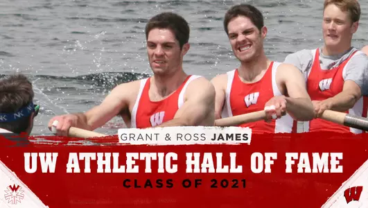 Grant and Ross James, Wisconsin men's rowing, 2021 UW Athletic Hall of Fame inductees