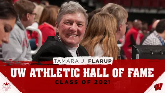 Tamara J. Flarup, former Wisconsin sports information director, 2021 UW Athletic Hall of Fame Inductee
