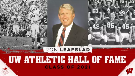 Ron Leafblad, 2021 UW Athletic Hall of Fame inductee for special services. Leafblad is also a former UW football student-athlete (86)