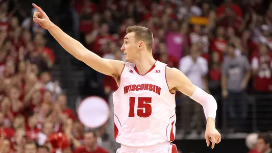 Sam Dekker during a game at Wisconsin